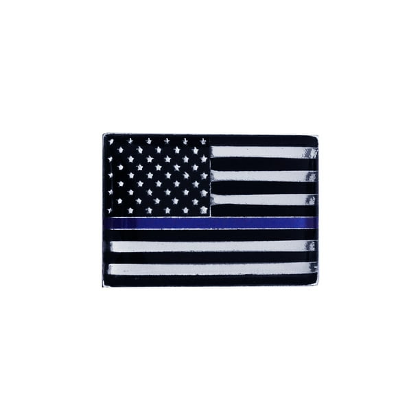 Pack of 2 Thin Blue Line Flag Lapel Pins/Support Law Enforcement